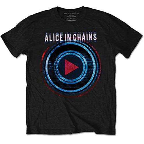 Alice In Chains T Shirt Played Band Logo Official Mens Black XL