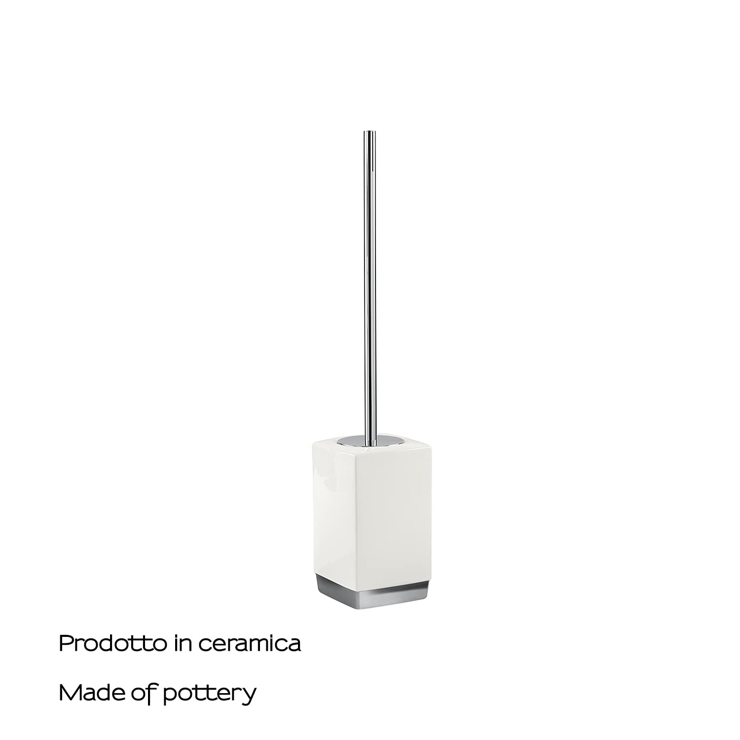 Gedy G-Lucy White Ceramic Toilet Brush Holder, Dimensions 47 x 9.7 x 9.7 cm and Weight 0.85 kg, R&S Design, 2 Year Warranty, Unique - Image 3
