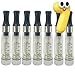 Produktbild 7 x CE4 atomizer 510er verdampfer e zigarette, mit einem Widerstandswert von 2,4 Ohms cartridge, Zwei eGO T USB Ladegeräte, 30cm Ladekabel mit Schutzschema (7 CE4 Zerstäuber)