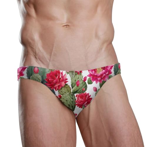 Men's Briefs Sexy Flowers Floral Cactus Bikini Siwmming Swimwear 208501142
