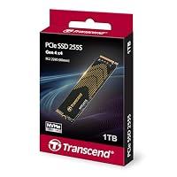 Transcend MTE255S 1TB M.2 2280 NVMe PCIe Gen4x4, 3D NAND, DRAM-Less (Graphene Heatsink), Bis zu 7,400/5,200 mb/s, Interne SSD für Laptop und Desktop-PC – Ansicht 2