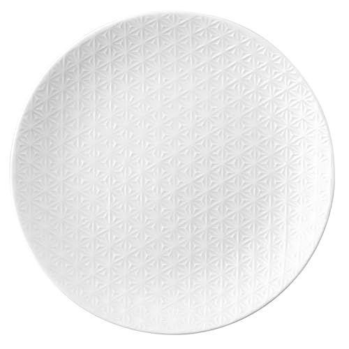 山加商店 「 ODA POTTERY 吉祥 」 パスタ皿 カレー皿 丸皿 盛り付け皿 径23×2.5cm 和柄 コモン 和食器 食洗機対応 電子レンジ可 美濃焼 日本製 麻の葉 白 YMK161-332