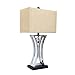 Elegant Designs LT2001-CHR Conference Room Hourglass Shape Pendulum Table Lamp with Black Base, Brushed Chrome Finish