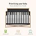 Dream On Me Owen 5-in-1 Convertible Full-Size Baby Crib in Matte Black, GreenGuard Gold & JPMA, Converts to Toddler, Day, & Full-Size Bed, Non-Toxic Paint, Safe Sleep Environment
