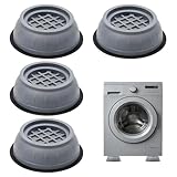 4 Stück Anti Vibration Waschmaschine, Großes Format Schwingungsdämpfer Waschmaschine Antivibrationsfüße, Universal Waschmaschine Antivibrationspads Füße für Waschmaschinens und Trockners