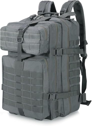 Mochila Táctica 45L Militar, Paquete de Asalto Molle de Gran Capacidad Impermeable Bolsa para Ejército, Mochilas de Marcha para Emergencias de 3 Días Caza Senderismo Acampada Actividad al Aire Libre
