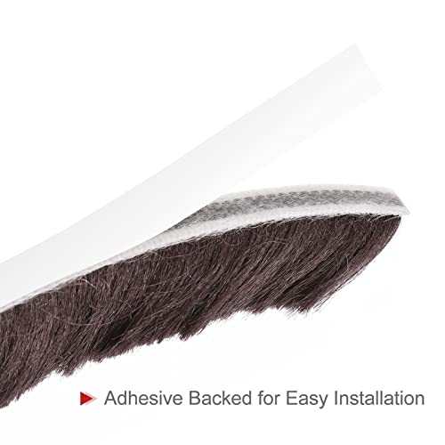 uxcell Weather Stripping Brush, 26ft L x 0.35" W x 0.9" H Brown for Door by uxcell - Used condition - Image 3