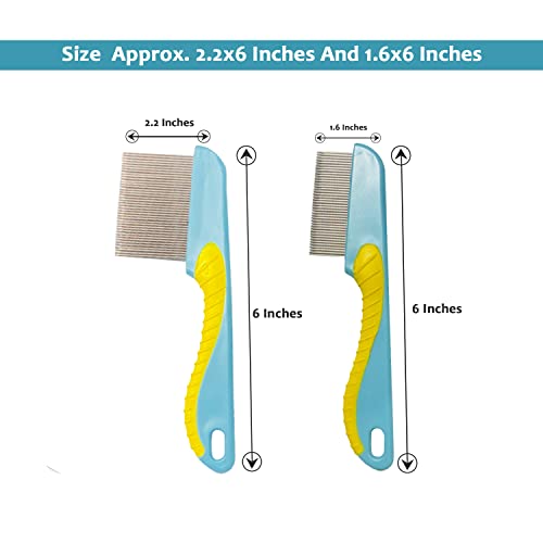 5 Pieces Hair Nit Combs Remove Head Nits Fine Stainless Steel Teeth Head Nit Comb For Pets Kids And Adults #TOP3