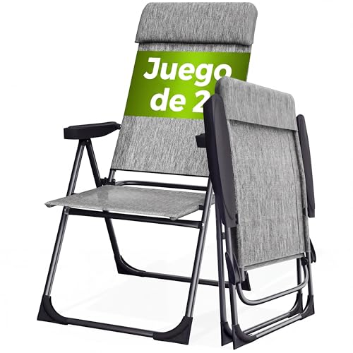 CASARIA   Sillas de Jardín Plegables Set