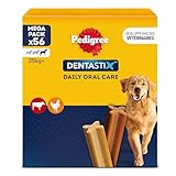 Pedigree DENTASTIX 56 Bâtonnets à Mâcher pour Grand Chiens 25kg+, 8 Sachets de 7, Saveur P...