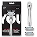 Made For YOU by BIC Shaving Razor Blades for Every Body - Men & Women, with 2 Cartridge Refills - 5-Blade Razors for a Smooth Close Shave & Hair Removal, WHITE, Kit