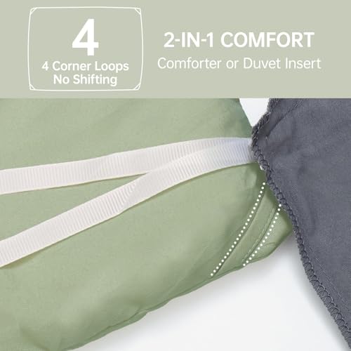 Image of MUXHOMO Green Twin /Twin XL Comforter Set, All Season Ultra Soft Down Alternative Bedding - 2 Piece Lightweight Bed Set Includes 1 Comforter (68 inchx88 inch) and 1 Pillow Shams (20 inchx26 inch)
