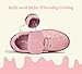 LUCKY STEP Unisex-Child Casual Sneakers Fashion Lightweight Walking Shoes Classic Retro Athletic Sneaker for Little Kids(12 M US Pink/Navy)