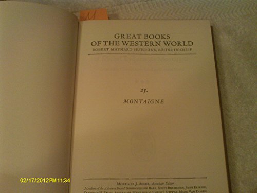Montaigne: The Essays (Great Books of the Weste... B0007HQU14 Book Cover