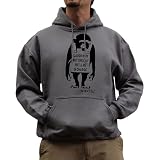 Nutees Banksy Laugh Now Monkey Art Funny Ape Sudadera (Gris carbón), XX-Large