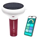 Moniteur intelligent wifi pH chlore pour piscine, testeur 7 en 1 (pH/chlore/sel/ORP/TDS/EC/temp), alimenté à l'énergie solaire, testeur salinité pH pour piscine,spa,jacuzzi（Instructions en anglais)