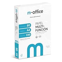 A4-Papier, 80 g, Packung mit 150 Blatt, Multifunktionspapier für Inkjet- und Laserdrucker, A4-Blätter, 210 x 297 mm, ideal für Büro und Zuhause · m-office (150 Blatt)