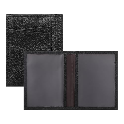 Slim Wallet for Id and Credit Card Men Minimalist Front Pocket Leather Wallet, Thin Minimalist Bifold Design Wallets with 8 Card Slots and 2 ID Windows for Money, Credit Debit Cards, Driver's License