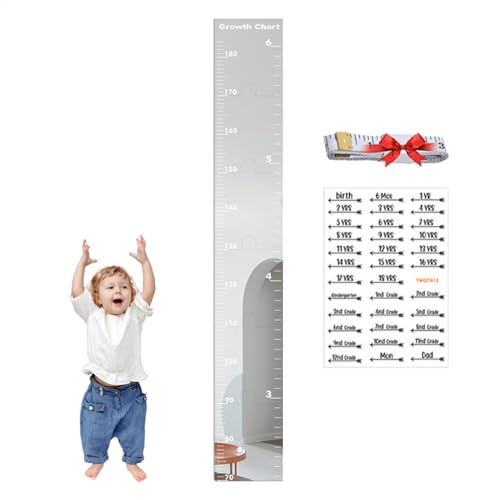 Tabla de crecimiento para niños espejo de altura de pared decoración multiusos del hogar para salas