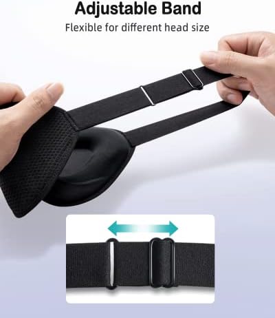 Sleep Masks,onaEz 2023 Upgraded 3D Mesh Eye Mask Eyelash Friendly with 13mm Eye Sockets,Super Breathable & Comfortable Blindfold for Women Men,100% Light Blocking Sleeping Mask for Travel, Nap, Yoga