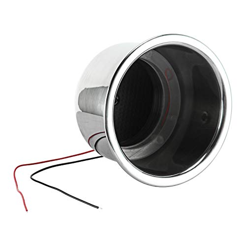Amarine Made 4 Pcs Led Cup Holders 3 Red Led Lighted Stainless Steel Cup Drink Holder With Drain & Led For Marine Boat Rv Camper #TOP6