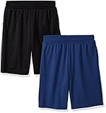 Amazon Essentials Boys' 2-Pack Mesh Short, 2er-Pack marineblau/schwarz., 4T