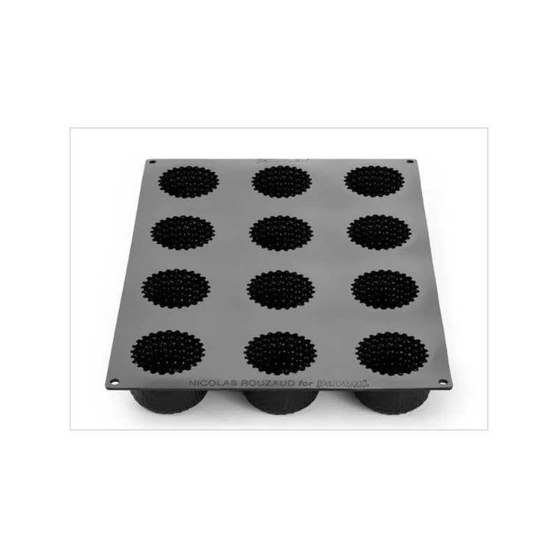 Pavoni PX43130 Regalia Stampo Monoporzione in Silicone Professionale con 12 Cavità per Mousse, Semifreddi, Entremets e Dessert Moderni, Pavoflex Made in Italy