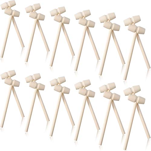 Mazos de Cangrejo de Madera Mini Martillo de Madera de Mariscos Accesorios...