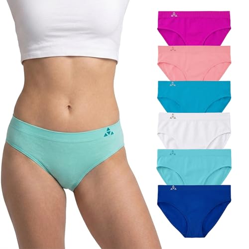 Balanced Tech Moisture Wicking Underwear for Women, Seamless Workout Hipster Brief Bikini Panties