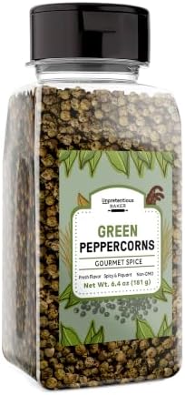 Unpretentious Green Peppercorns, Fresh & Spicy Flavor (6.4 Ounce)
