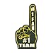 Past Time Signs PS339 1 Team Finger Green & Yellow Custom Metal Shape Sign