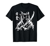 Samurai Cat Japanese Sword Kimono Warrior Art Men Women Kids T-Shirt
