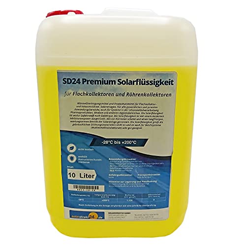 Preisvergleich Produktbild 10 Liter Solarflüssigkeit Wärmeträgermedium Solarliquid Frostschutz bis -28°C