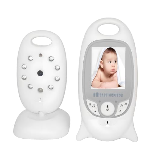 Babá Eletrônica Sem Fio com Tela 2.0" LCD, Áudio Bidirecional, Visão Noturna, Monitoramento de Temperatura, Lullabies, Alcance até 260 m