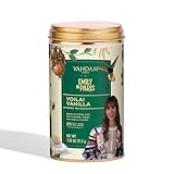 VAHDAM, Emily in Paris – Bolsitas de Té de Vainilla (12) Lata de Hojalata, Sin Gluten, 100% Natural – Extracto de Vainilla, Nibs de Cacao, Caramelo de Remolacha, Pétalos de Rosa | Infusión Floral