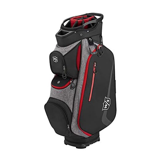 Wilson Xtra Cart Golf Bag - Black/Grey/Red (WGB4350RD)