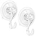 2PCS Wreath Hanger, Suction Cup Hooks with Key Lock, Heavy Duty Vacuum Shower Suction Hooks Wreath Holder for Christmas Wall Window, Plastic Hooks Holds up to 22 Lbs