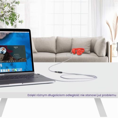 CableCreation Headset Verlängerung kabel 3m, 4-Polig TRRS 3.5mm Audio Verlängerungskabel Stecker auf Buchse, 90 Grad Rechtwinklig Auxiliary Verlängerungskabel, Mikrofon Kompatibel, 10FT/ Schwarz&Weiß