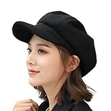 Matériau de qualité ---- Fabriqué à 30% de laine et 70% d'acrylique, ce chapeau de chauffeur de taxi pour femme est doux, léger et confortable, lavable et non déformé.