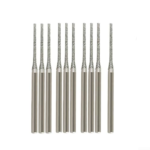 10 punte per trapano per vetro e giada, con 2 codolo da 35 mm, set completo per la creazione di gioielli (10 pezzi da 1,2 mm)