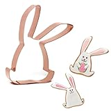 The Fussy Pup Sitting Bunny Rabbit Cookie Cutter 4 in Copper Handmade in the USA