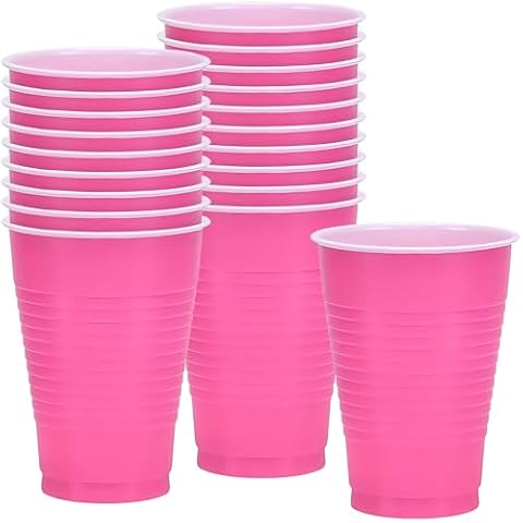 Party Dimensions Plastic Party Cups-12oz | Hot Pink | Pack of 20 Cups, 20 Count (Pack of 1) Cover