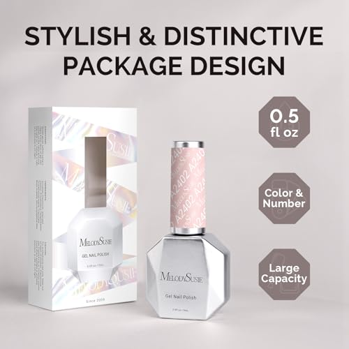 Image of MelodySusie 15ML Milky Pink Gel Nail Polish,Macaron Color Nails Soak Off UV LED Creamy Nude Pink Gel Polish Gift for Women Nail Art Manicure Salon DIY Nail Design Decoration at Home-A2402