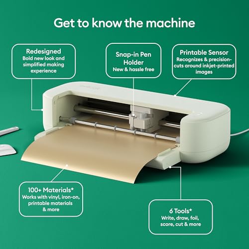 Cricut Explore® 5 Deluxe Bundle + $100 Digital Content, Taupe - Precise Cutting Machine - Works w/100+ Materials - Sleek Design - Includes Supplies for 100 Projects + Additional Bonus Digital Content by Cricut - Image 9