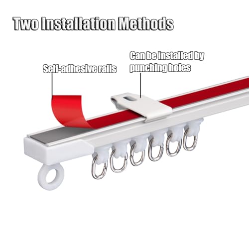Rail de plafond autocollant de 2,4 m idéal pour placard et dressing - 6