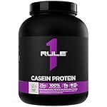 Rule 1 Casein Protein - 25g Protein and 11g EAAs Per Serving from Slow-Release Micellar Casein for Overnight Recovery and Sustained Delivery Between Meals (4 Pounds*, Vanilla Crème)