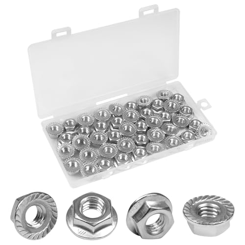 Yinpecly 5/16-18 Serrated Flange Hex Nuts,5/16