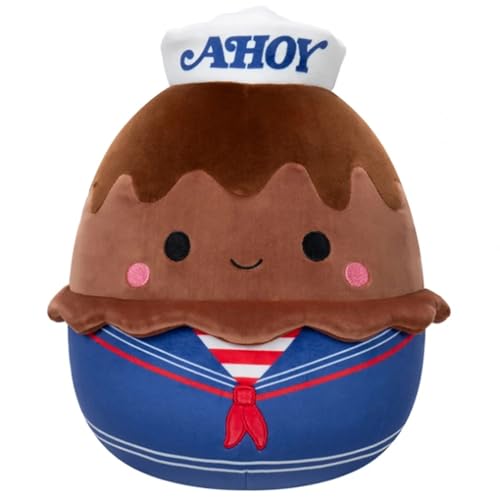 Squishmallows Original Stranger Things de 25 cm- Pudín de Chocolate - Peluche Oficial de Jazwares
