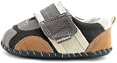 pediped baby boys Originals Adrian - fashion sneakers, Brown, 6-12 Months Infant US | Image 2