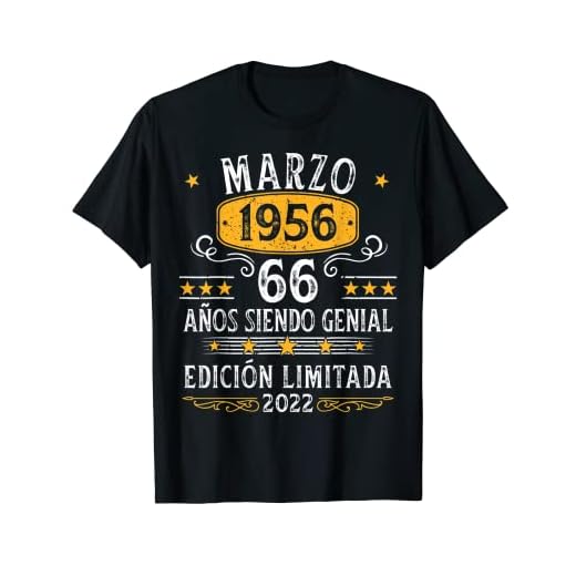 66 Años Cumpleaños Marzo 1956 Hombre Mujer Marzo 1956 66 Camiseta